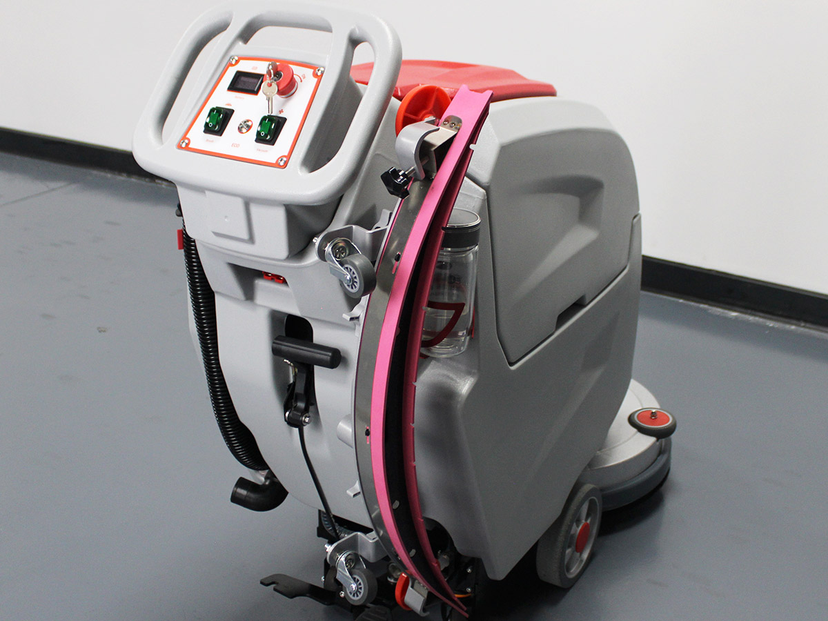 “Walk-behind” floor scrubber-dryer